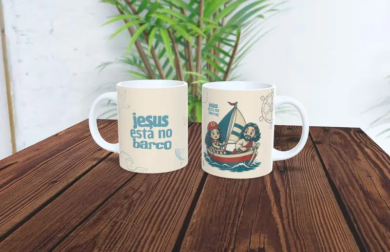 Caneca polímero - Jesus está no barco